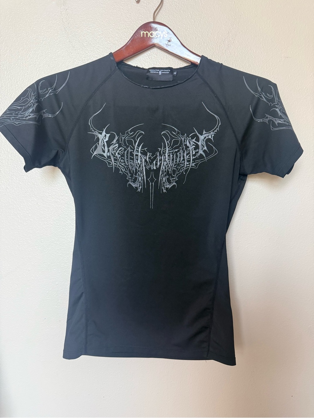 Breathedivinity "Dark Cathedral" Compression gym Shirt - Black Size M gothic men